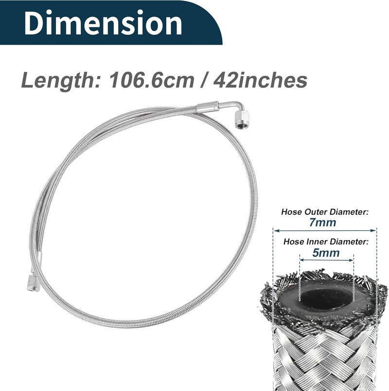 TUCKBOLD AN4 Turbo Oil Feed Line Kit 42" Pressure Remote Turbocharger Oil Drain Return Line with Adapter,Wrench 1 Set - Image 3